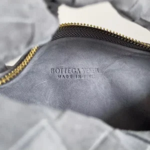 Bottega Veneta Women Mini Jodie in Intrecciato Suede-Silver