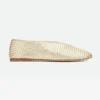 Bottega Veneta Women Rosa Ballerina-Gold 837887V5SX31561