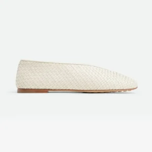 Bottega Veneta Women Rosa Ballerina-White 837887V4