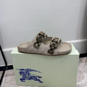 Burberry Unisex Check Suede Urchin Sandals 81188891