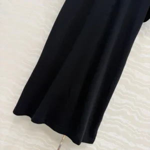Burberry Women Check Collar Cotton Polo Shirt Dress-Black 81220911
