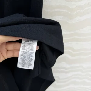 Burberry Women Check Collar Cotton Polo Shirt Dress-Black 81220911