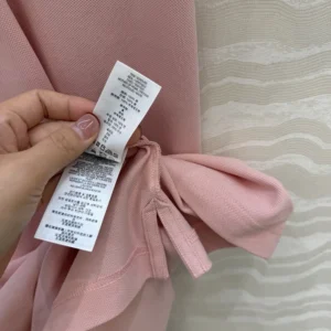 Burberry Women Check Collar Cotton Polo Shirt Dress-Pink 81189561