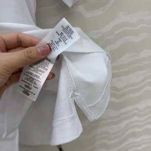 Burberry Women Check Collar Cotton Polo Shirt-White 81189581