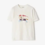 Burberry Women Crystal EKD Cotton T-shirt-White 81154801