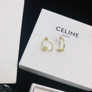 Celine Women Maillon Triomphe Hoops in Yellow Gold 46Z586GLY
