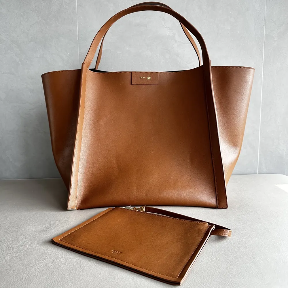 Celine Women Medium Cube Bag In Supple Calfskin-Brown