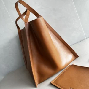 Celine Women Medium Cube Bag In Supple Calfskin-Brown