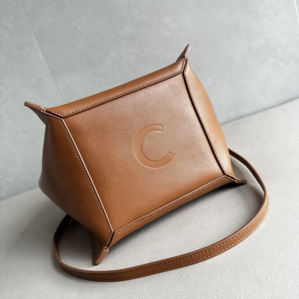 Celine Women Medium Cube Bag In Supple Calfskin-Brown 5 Celine Women Medium Cube Bag In Supple Calfskin-Brown