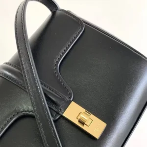 Celine Women Mini Soft 16 in Smooth Calfskin-Black