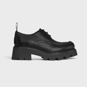Celine Women Triomphe Derbies in Shiny Bull-Black 364043579C