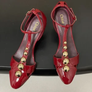 Chloe Women Cleia Heeled Sandal-Red CH26S16QWC602