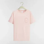 Dior Men Fitted Dior Médaillon Embroidered T-shirt Pink Cotton Jersey