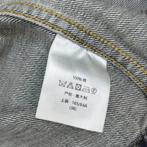 Dior Men Médaillon Cropped Jacket Blue Stonewashed Cotton Denim