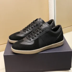 Dior Unisex B01 Matchpoint Sneaker Black Smooth Calfskin and Black Suede