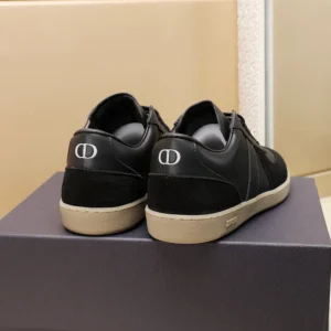 Dior Unisex B01 Matchpoint Sneaker Black Smooth Calfskin and Black Suede