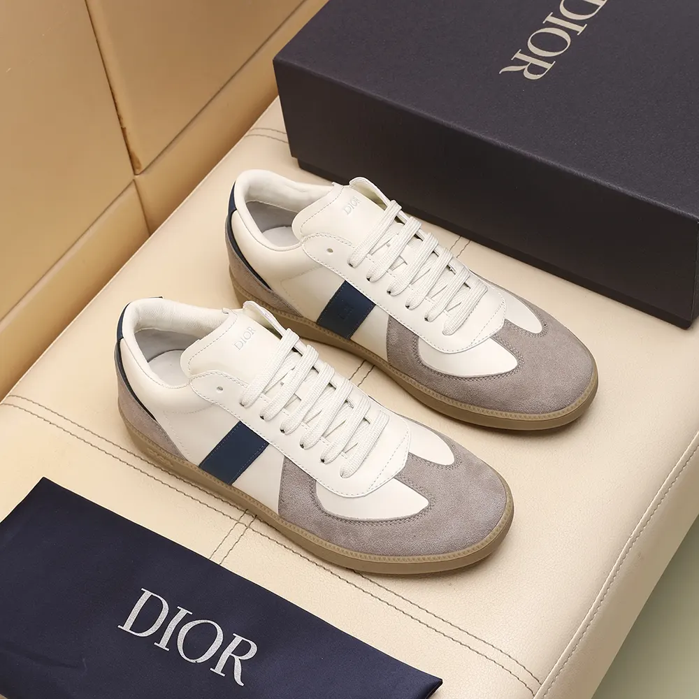Dior Unisex B01 Matchpoint Sneaker Blue and White Smooth Calfskin with Gray Suede 4 Dior Unisex B01 Matchpoint Sneaker Blue and White Smooth Calfskin with Gray Suede