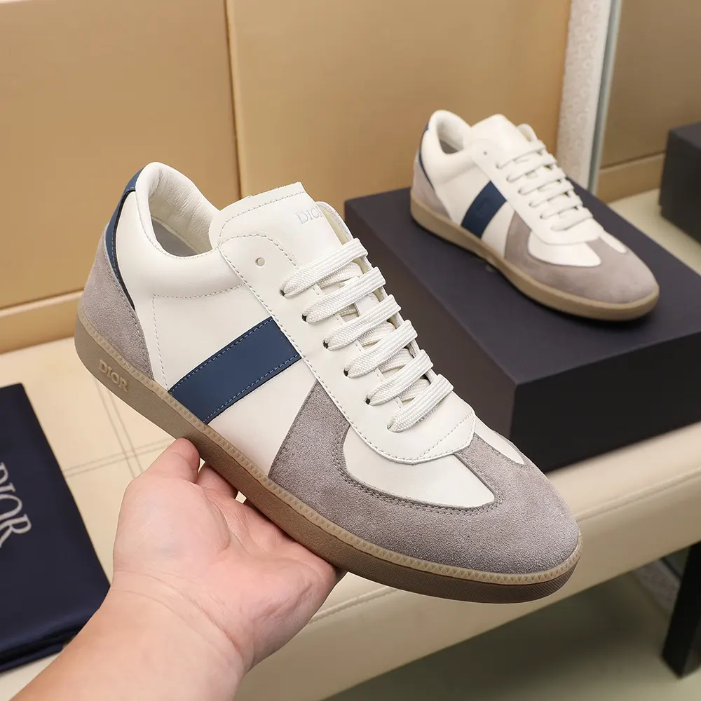 Dior Unisex B01 Matchpoint Sneaker Blue and White Smooth Calfskin with Gray Suede 7 Dior Unisex B01 Matchpoint Sneaker Blue and White Smooth Calfskin with Gray Suede