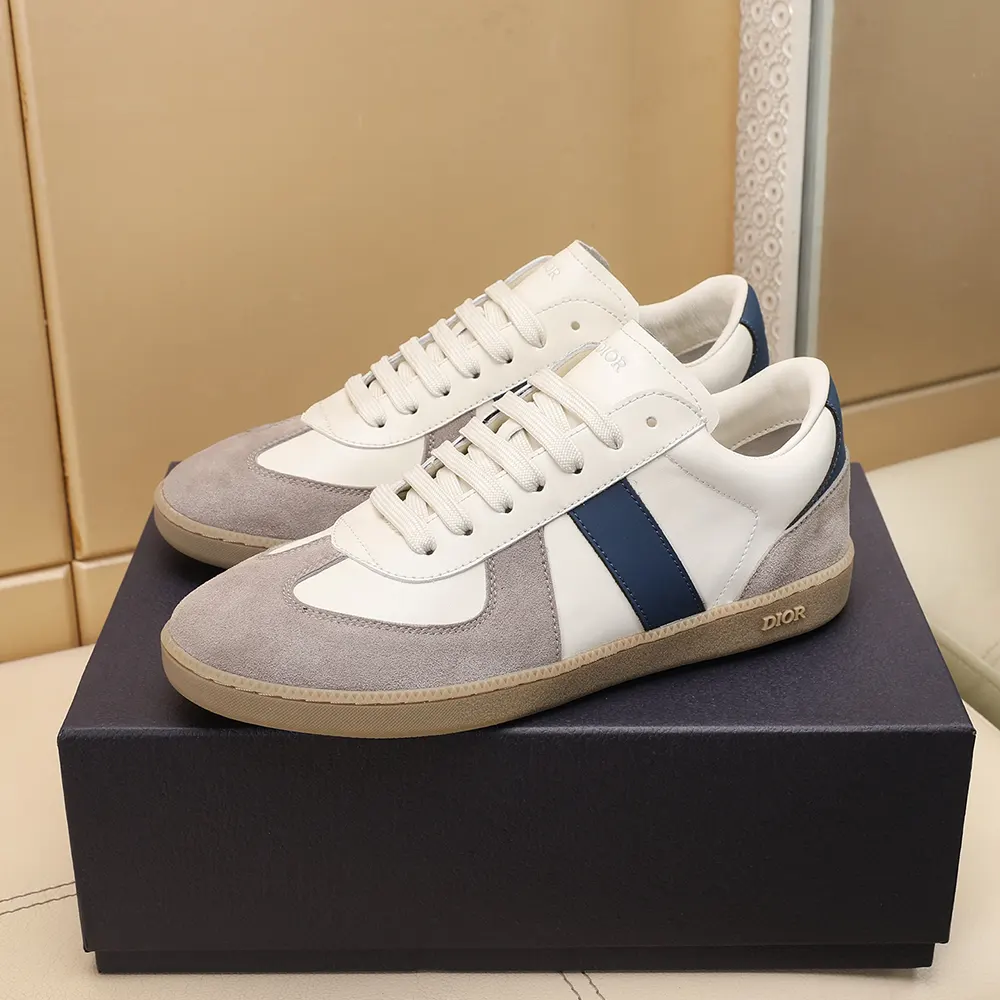 Dior Unisex B01 Matchpoint Sneaker Blue and White Smooth Calfskin with Gray Suede 5 Dior Unisex B01 Matchpoint Sneaker Blue and White Smooth Calfskin with Gray Suede