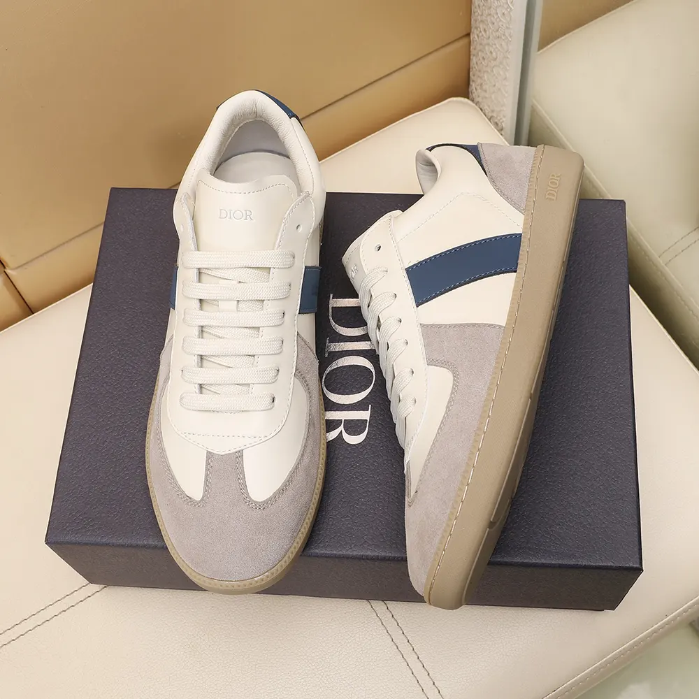 Dior Unisex B01 Matchpoint Sneaker Blue and White Smooth Calfskin with Gray Suede 6 Dior Unisex B01 Matchpoint Sneaker Blue and White Smooth Calfskin with Gray Suede