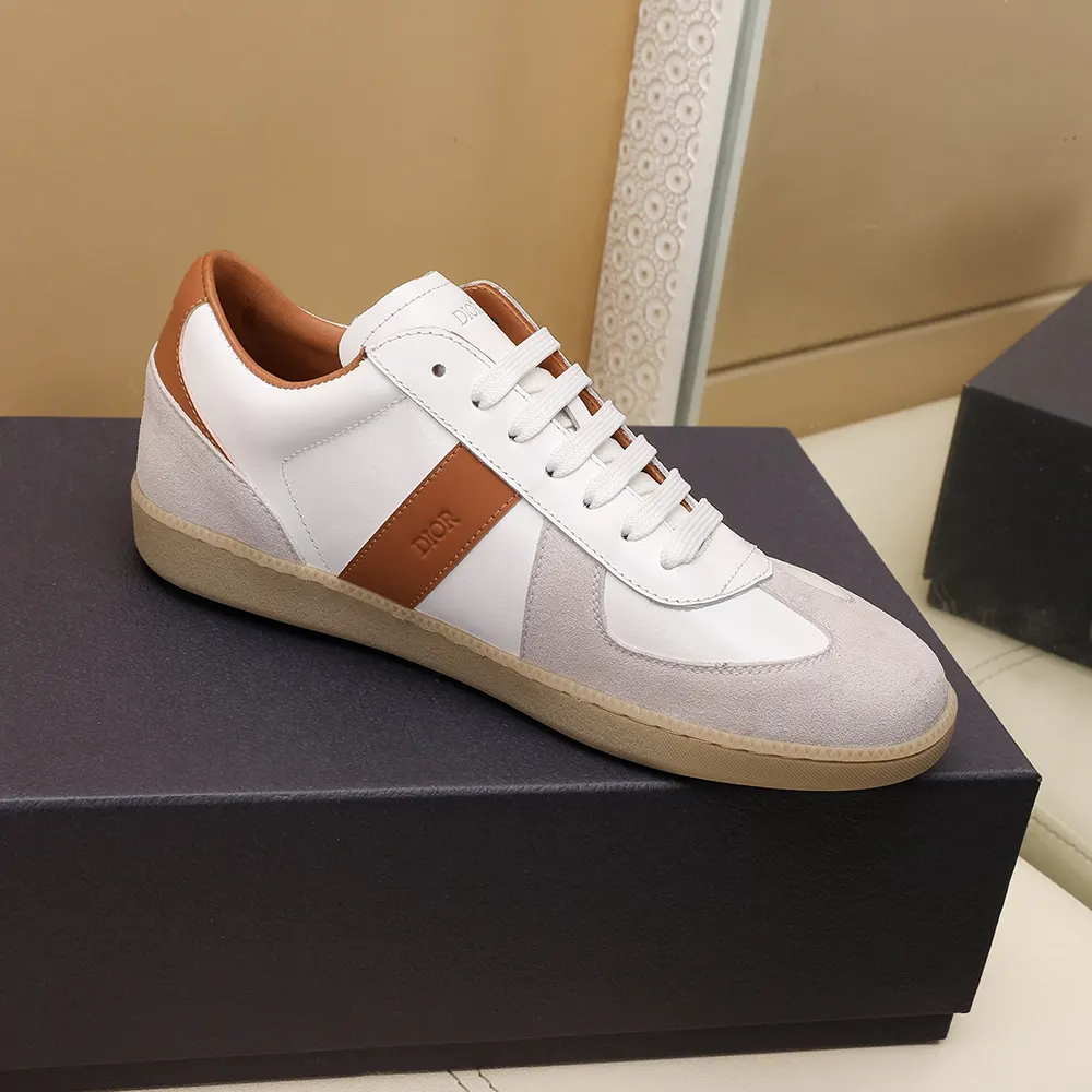 Dior Unisex B01 Matchpoint Sneaker Cognac and White Smooth Calfskin with White Suede 6 Dior Unisex B01 Matchpoint Sneaker Cognac and White Smooth Calfskin with White Suede