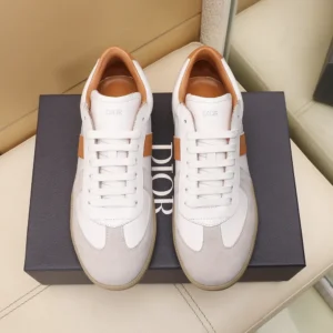 Dior Unisex B01 Matchpoint Sneaker Cognac and White Smooth Calfskin with White Suede