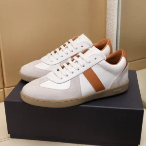 Dior Unisex B01 Matchpoint Sneaker Cognac and White Smooth Calfskin with White Suede