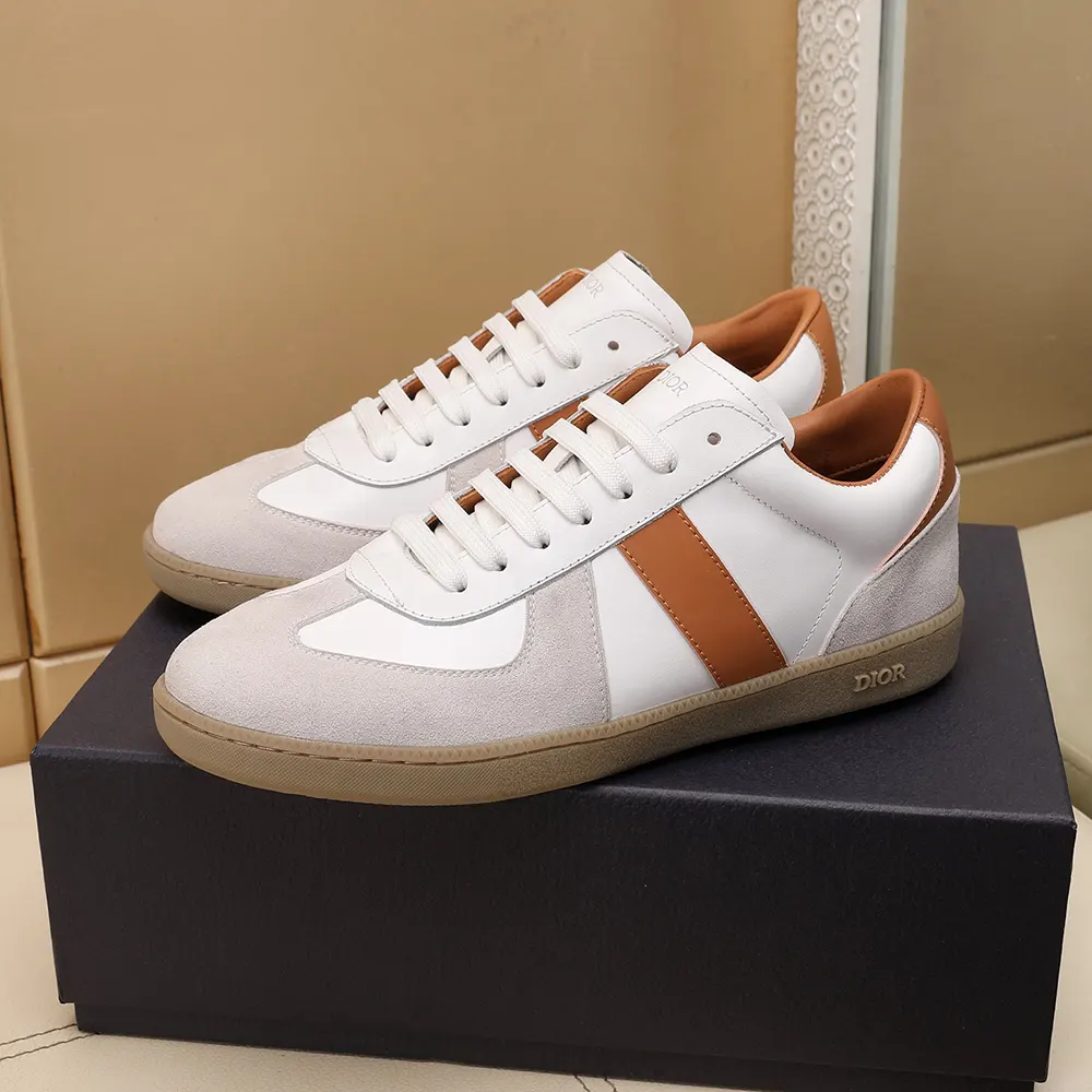 Dior Unisex B01 Matchpoint Sneaker Cognac and White Smooth Calfskin with White Suede 5 Dior Unisex B01 Matchpoint Sneaker Cognac and White Smooth Calfskin with White Suede