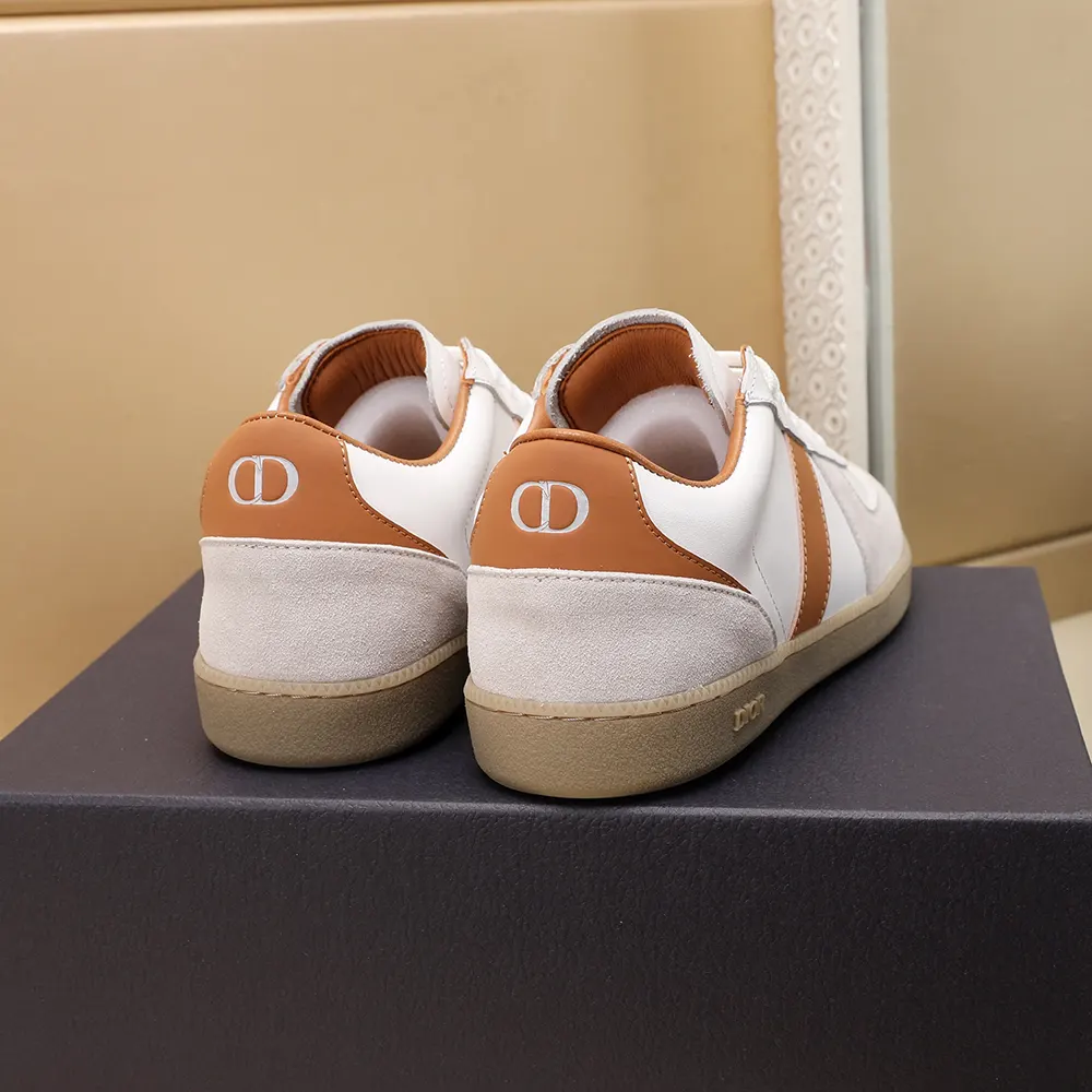 Dior Unisex B01 Matchpoint Sneaker Cognac and White Smooth Calfskin with White Suede 9 Dior Unisex B01 Matchpoint Sneaker Cognac and White Smooth Calfskin with White Suede
