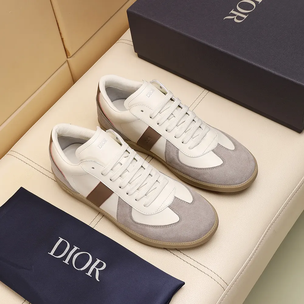Dior Unisex B01 Matchpoint Sneaker Gray and White Smooth Calfskin with Gray Suede 4 Dior Unisex B01 Matchpoint Sneaker Gray and White Smooth Calfskin with Gray Suede