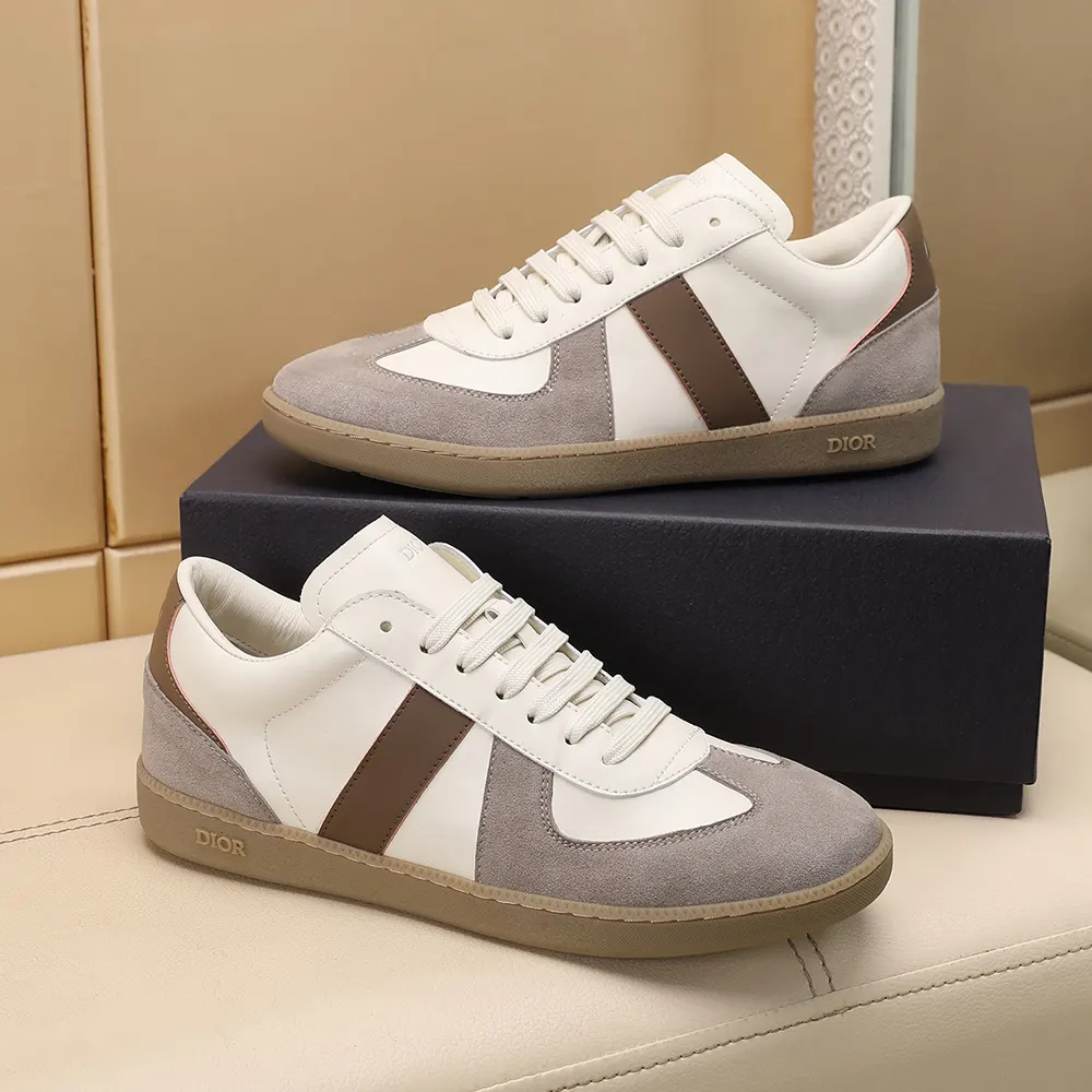 Dior Unisex B01 Matchpoint Sneaker Gray and White Smooth Calfskin with Gray Suede 2 Dior Unisex B01 Matchpoint Sneaker Gray and White Smooth Calfskin with Gray Suede