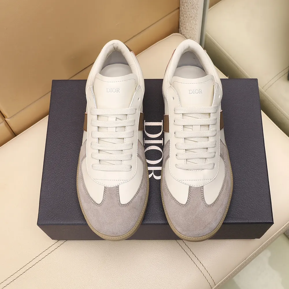 Dior Unisex B01 Matchpoint Sneaker Gray and White Smooth Calfskin with Gray Suede 3 Dior Unisex B01 Matchpoint Sneaker Gray and White Smooth Calfskin with Gray Suede