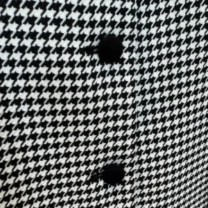 Dior Women Cropped Jacket Black and White Houndstooth Virgin Wool Blend