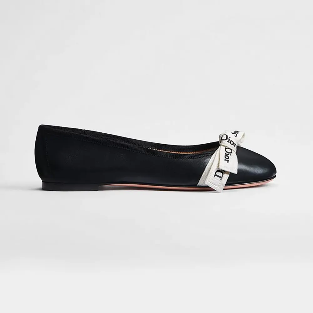 Dior Women J'Adior Ballet Flat Black Lambskin KCF202LAB