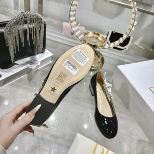 Dior Women J'Adior Ballet Flat Black Patent Calfskin KCF159VNI