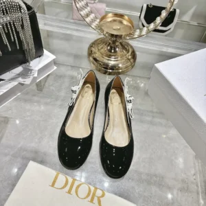 Dior Women J'Adior Ballet Flat Black Patent Calfskin KCF159VNI
