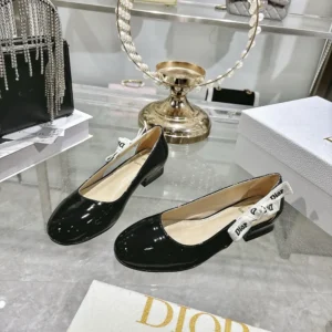 Dior Women J'Adior Ballet Flat Black Patent Calfskin KCF159VNI