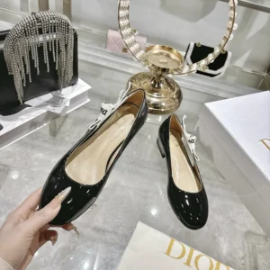Dior Women J'Adior Ballet Flat Black Patent Calfskin KCF159VNI