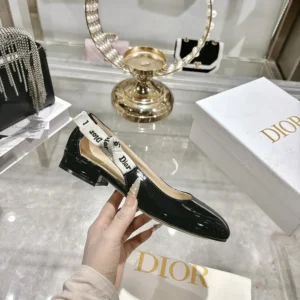Dior Women J'Adior Ballet Flat Black Patent Calfskin KCF159VNI