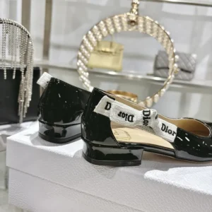 Dior Women J'Adior Ballet Flat Black Patent Calfskin KCF159VNI