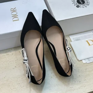Dior Women J’Adior Ballet Flat Black Technical Fabric KCF156NVA