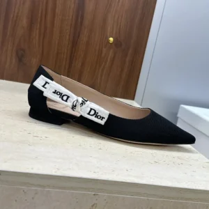 Dior Women J’Adior Ballet Flat Black Technical Fabric KCF156NVA