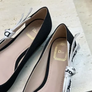 Dior Women J’Adior Ballet Flat Black Technical Fabric KCF156NVA