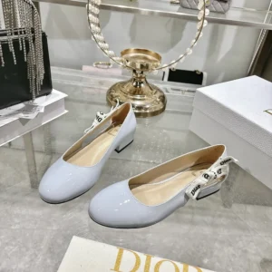 Dior Women J'Adior Ballet Flat Ice Lagoon Patent Calfskin KCF159VNI
