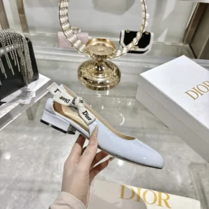 Dior Women J'Adior Ballet Flat Ice Lagoon Patent Calfskin KCF159VNI