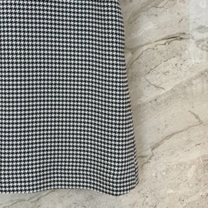 Dior Women Straight-Cut Short Dress Black and White Houndstooth Virgin Wool Blend