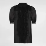 Dolce Gabbana D&G Women Chiffon Shirt-Black F5U03TFU1ATN0000