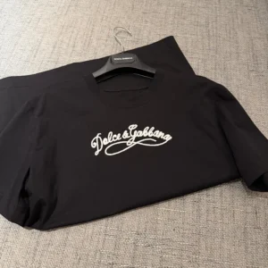Dolce Gabbana D&G Women Jersey T-Shirt With Embroidery-Black