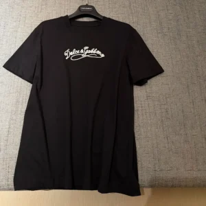 Dolce Gabbana D&G Women Jersey T-Shirt With Embroidery-Black
