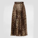 Dolce Gabbana D&G Women Leopard-Print Chiffon Circle Skirt F4CSOTIS1